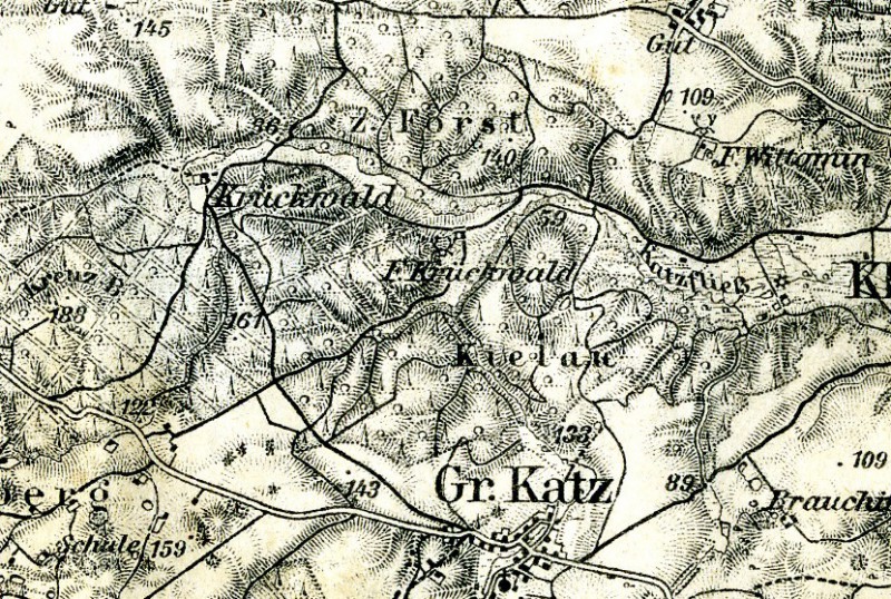 Krykulec na starej mapie (zbiory Muzeum Miasta Gdyni) (1)